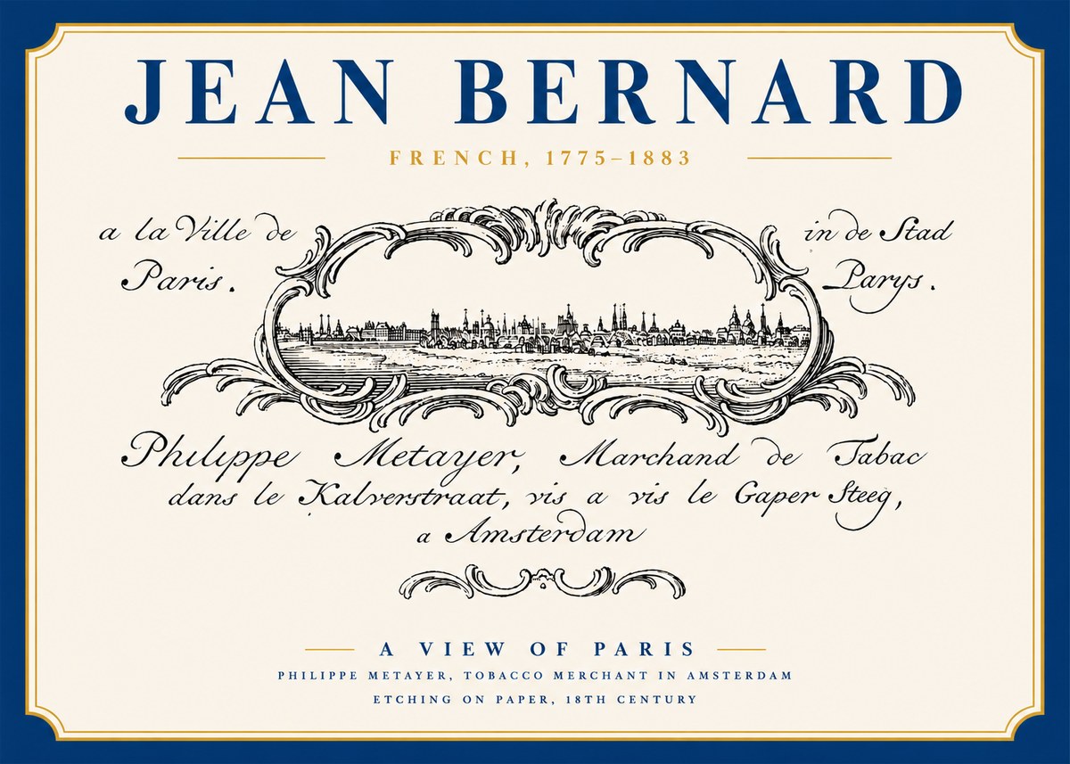 Jean Bernard A View of Paris No3 - Affiche