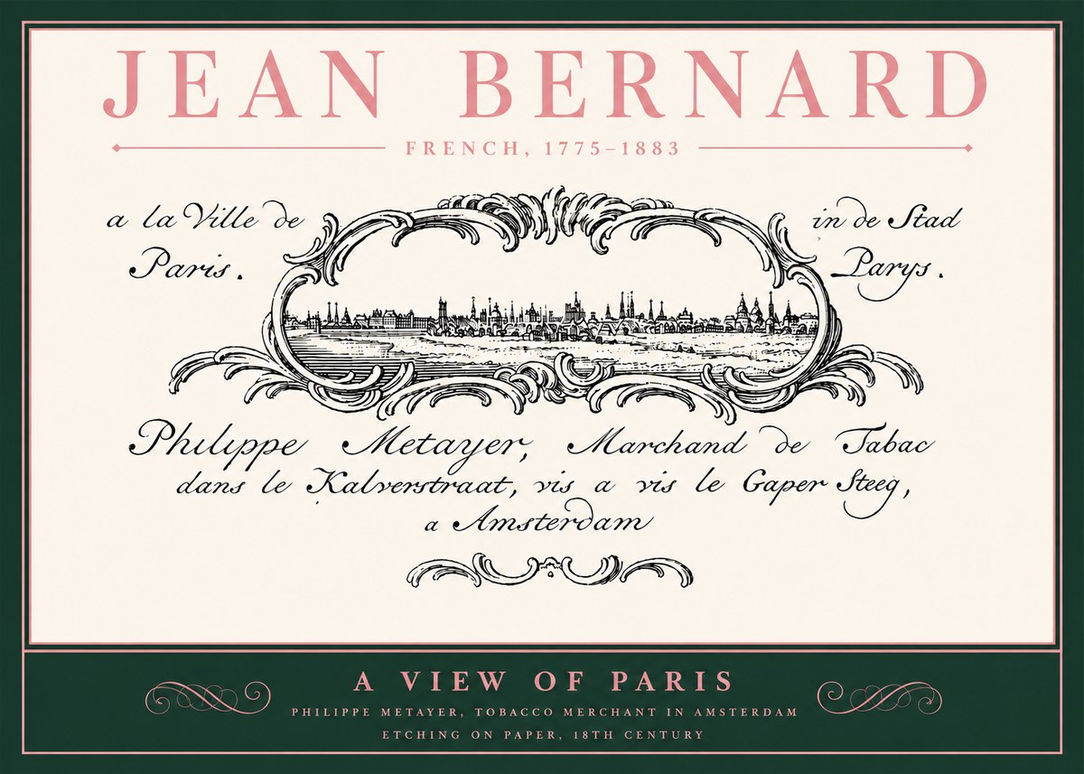 Jean Bernard A View of Paris No4 - Affiche
