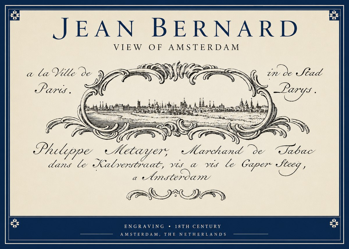 Jean Bernard A View of Paris No5 - Affiche