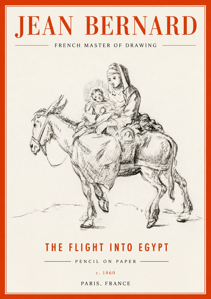 Jean Bernard The Flight into Egypt No2 - Affiche