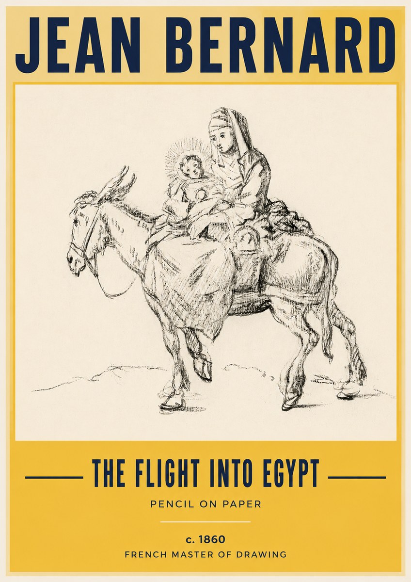 Jean Bernard The Flight into Egypt No3 - Affiche
