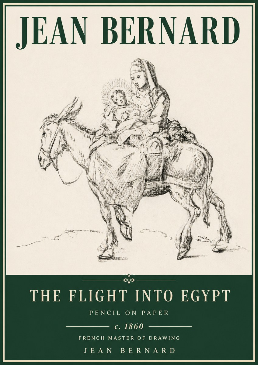 Jean Bernard The Flight into Egypt No4 - Affiche