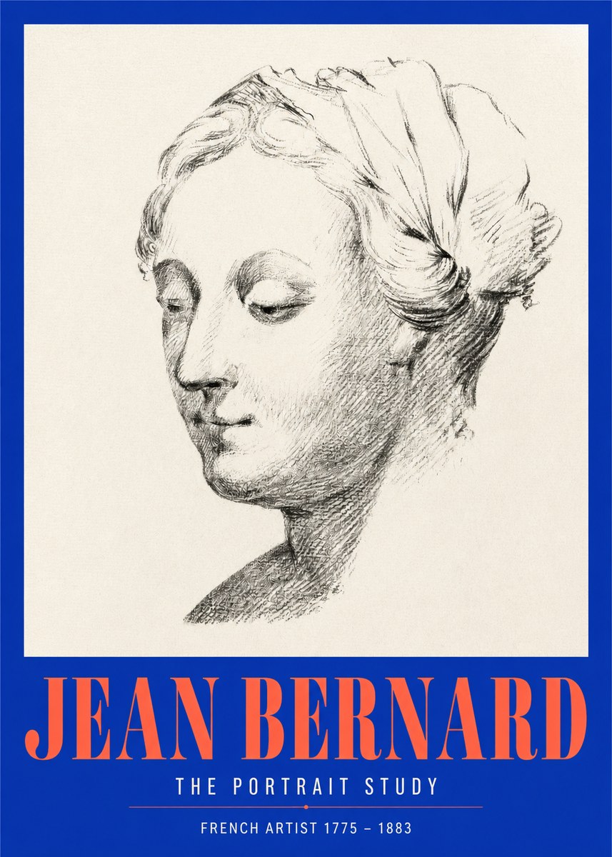 Jean Bernard Study of a Woman No3 - Affiche