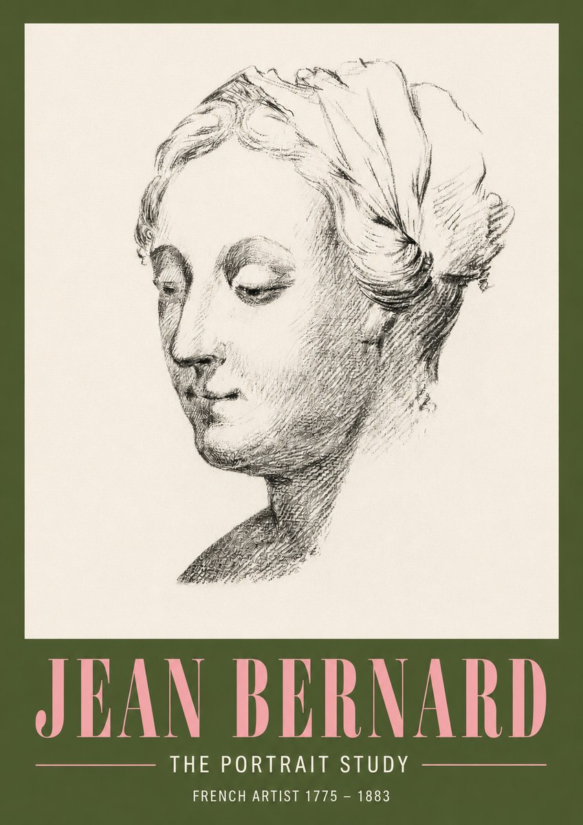 Jean Bernard Study of a Woman No4 - Affiche