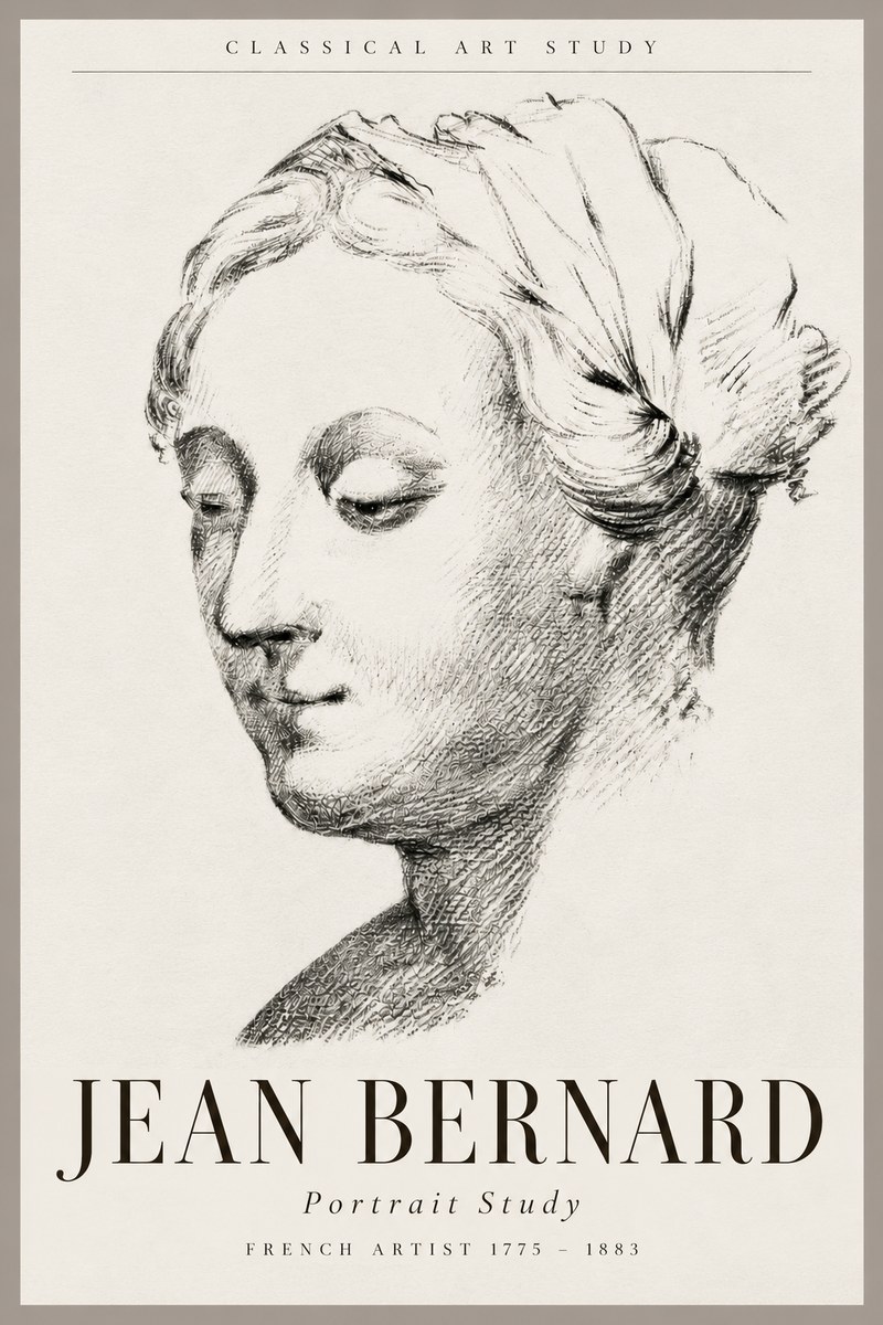Jean Bernard Study of a Woman No6 - Affiche