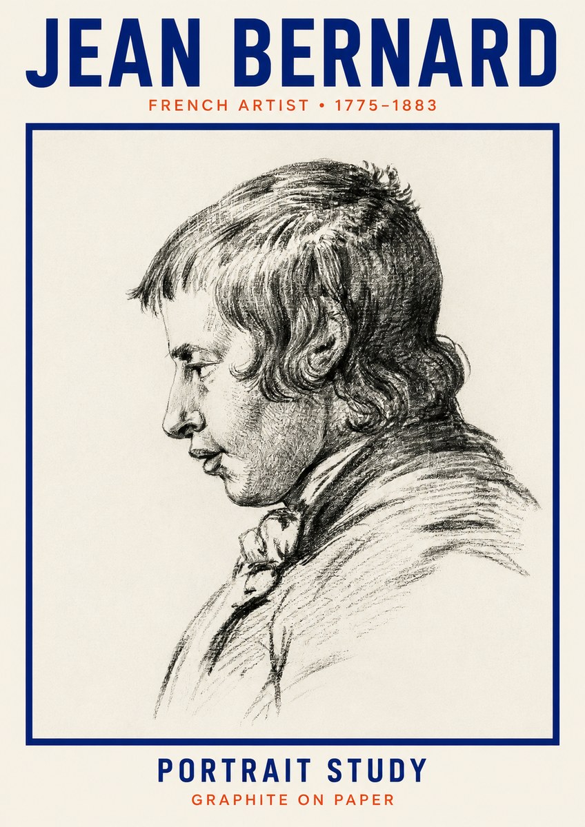 Jean Bernard Portrait Study III No2 - Affiche