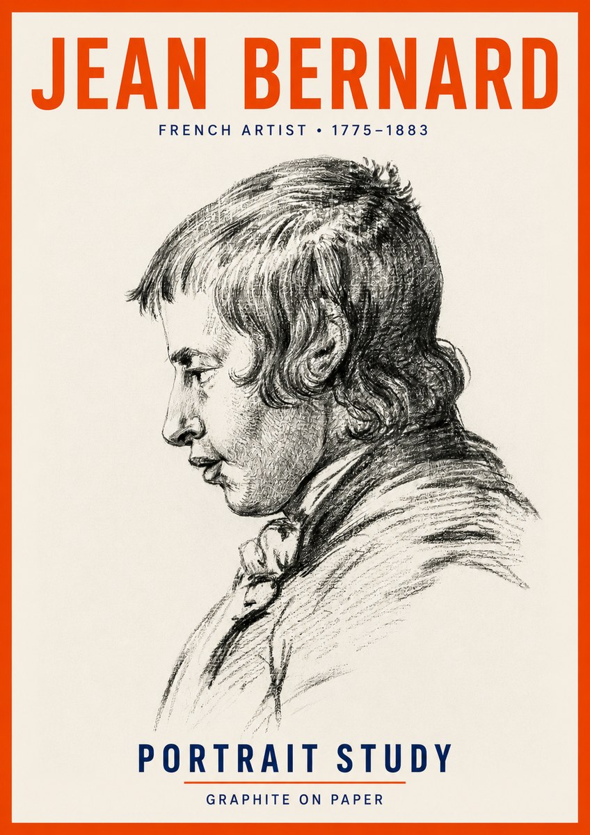 Jean Bernard Portrait Study III No5 - Affiche