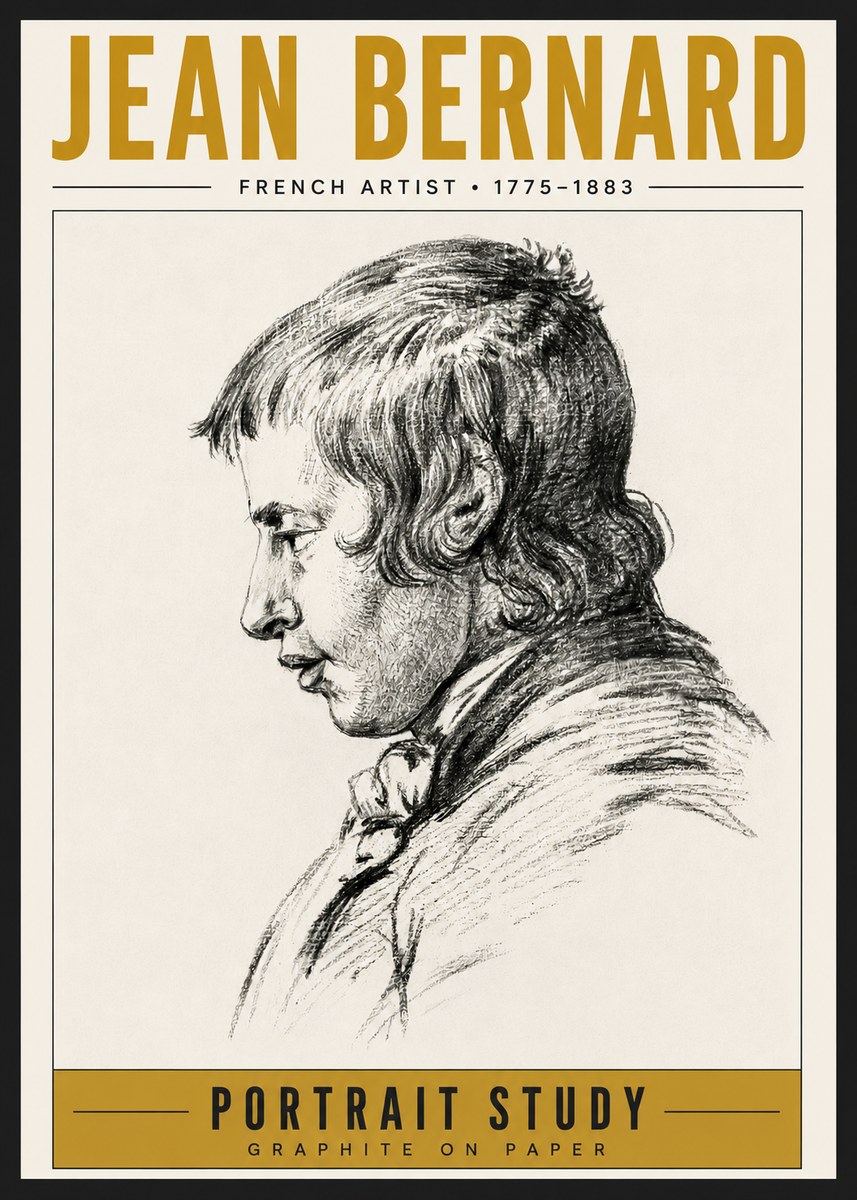 Jean Bernard Portrait Study III No6 - Affiche