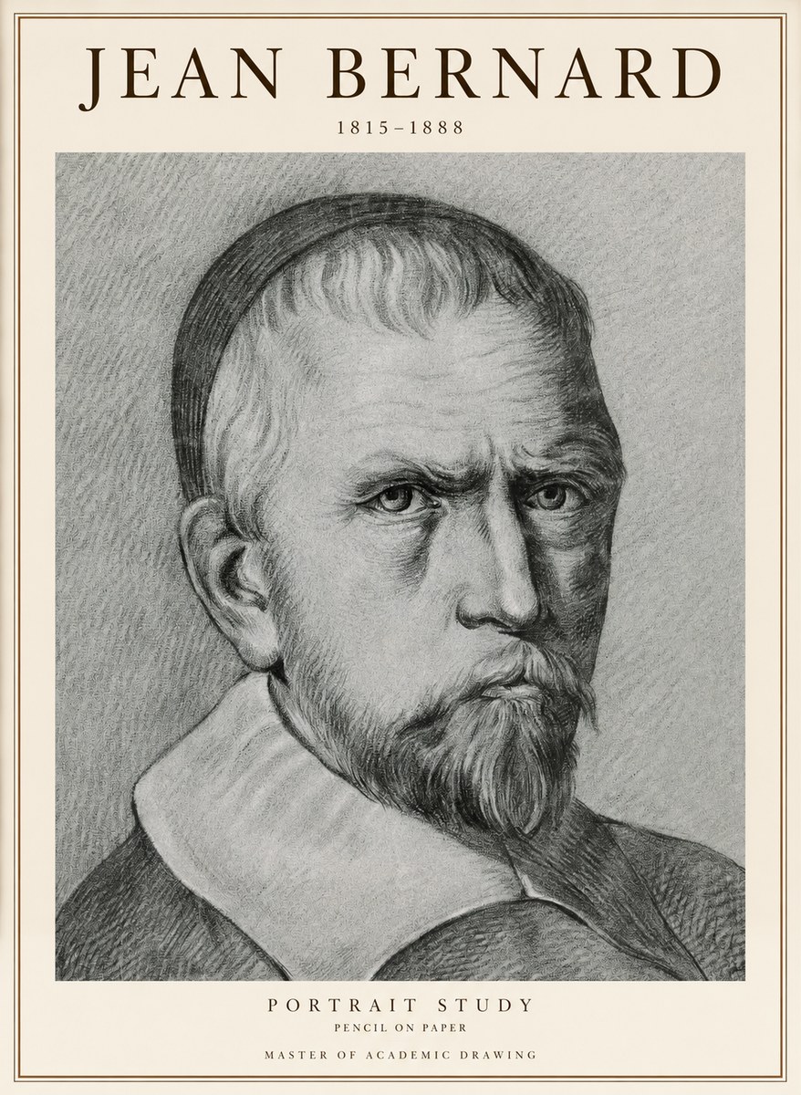 Jean Bernard Portrait Study IV No1 - Affiche