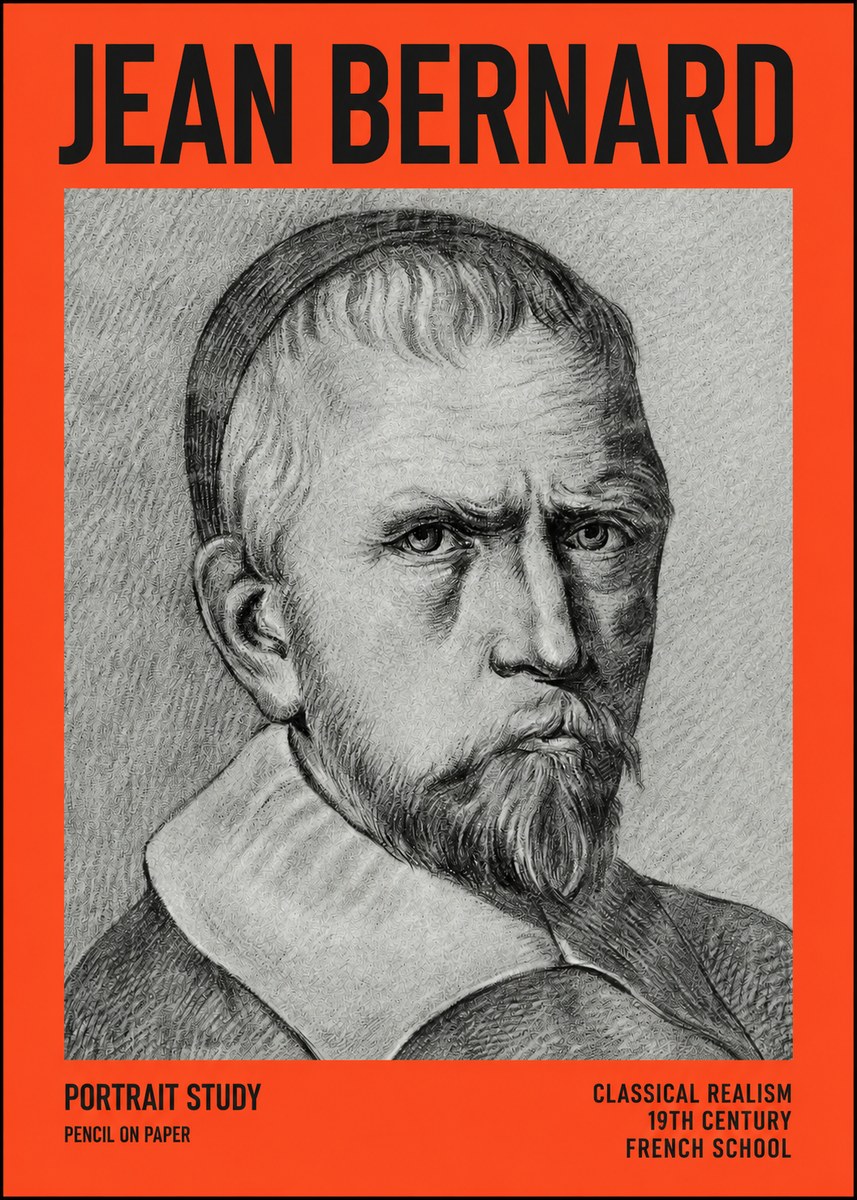 Jean Bernard Portrait Study IV No4 - Affiche