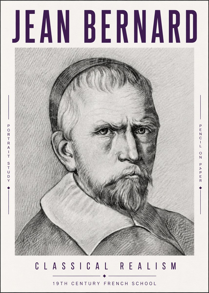 Jean Bernard Portrait Study IV No6 - Affiche