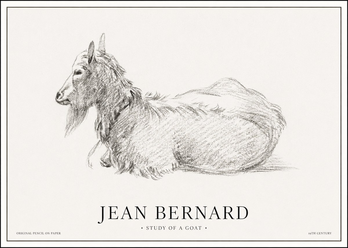 Jean Bernard Study of a Goat I No1 - Affiche