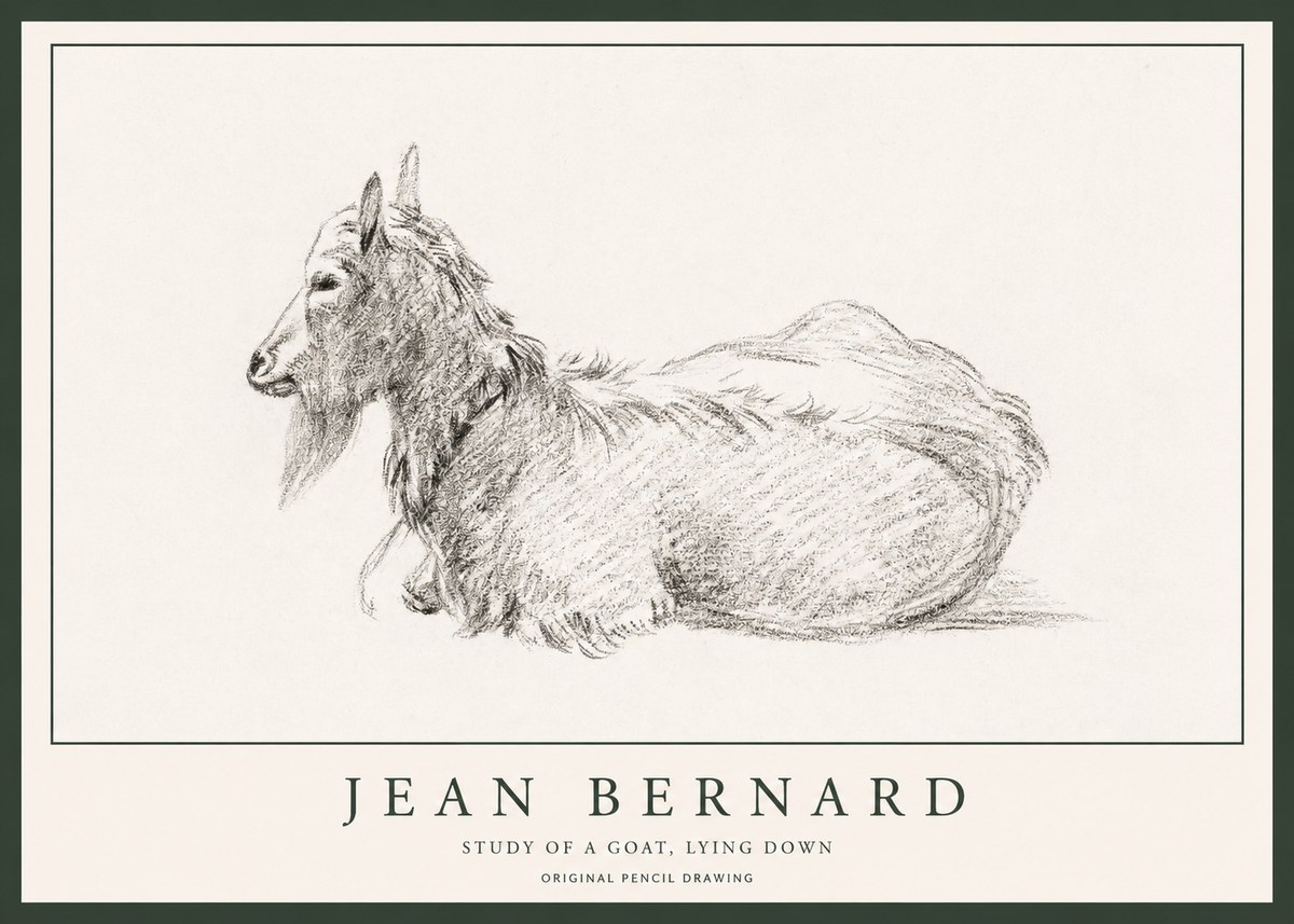 Jean Bernard Study of a Goat I No6 - Affiche