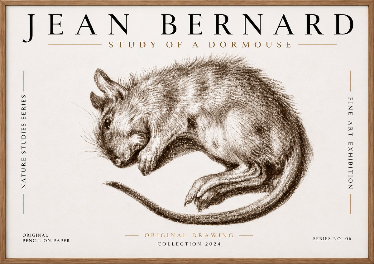 Jean Bernard Study of a Dormouse No6 - Affiche