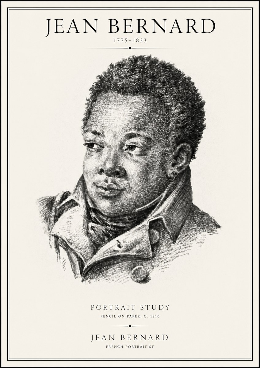 Jean Bernard Portrait Study V No1 - Affiche