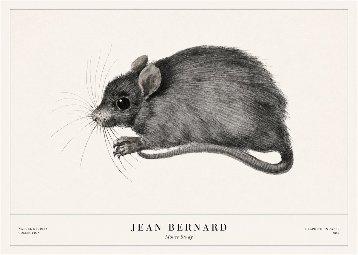 Jean Bernard Mouse Study No1 - Affiche