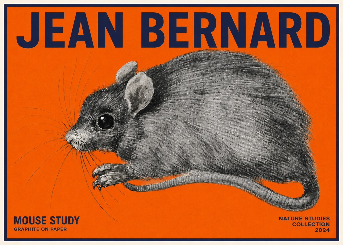 Jean Bernard Mouse Study No2 - Affiche