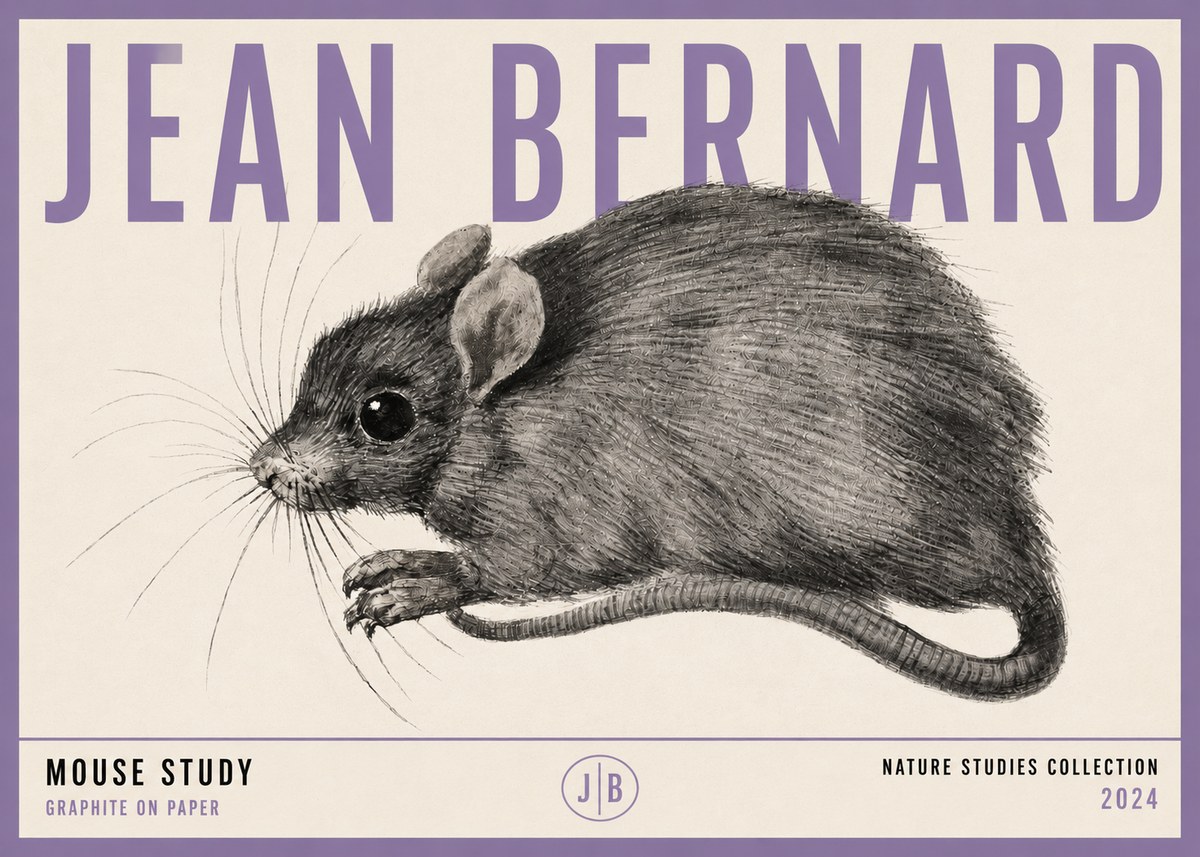 Jean Bernard Mouse Study No3 - Affiche