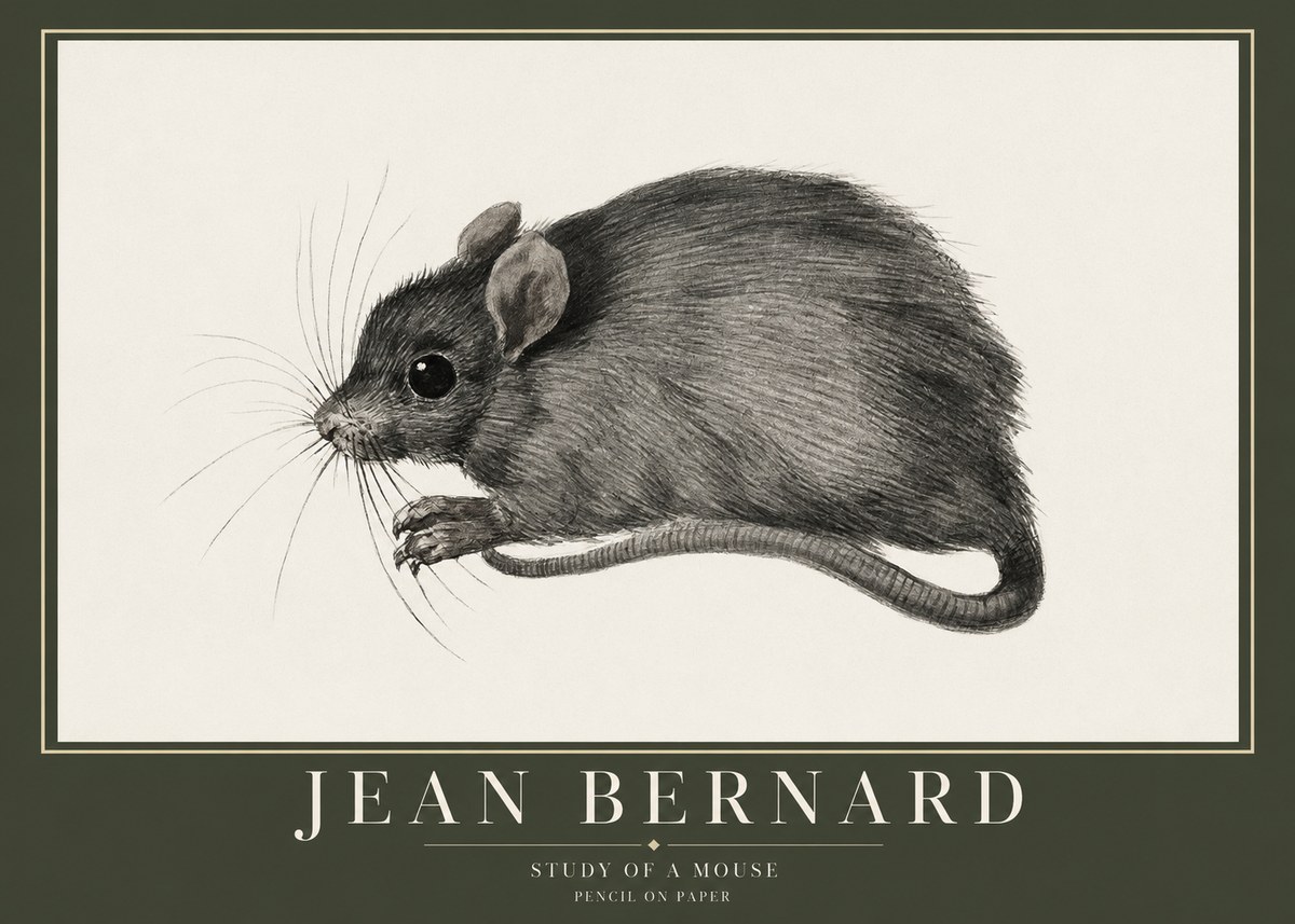 Jean Bernard Mouse Study No5 - Affiche