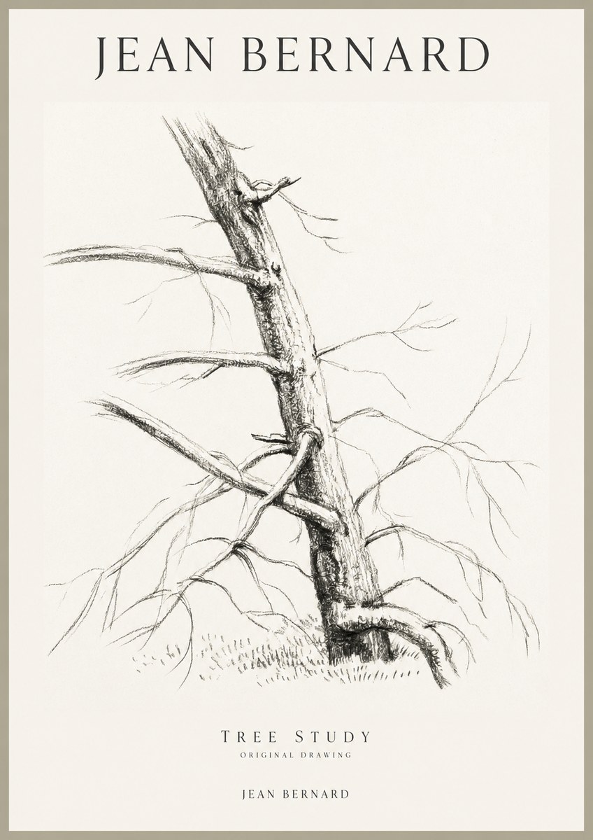 Jean Bernard Tree Study No1 - Affiche