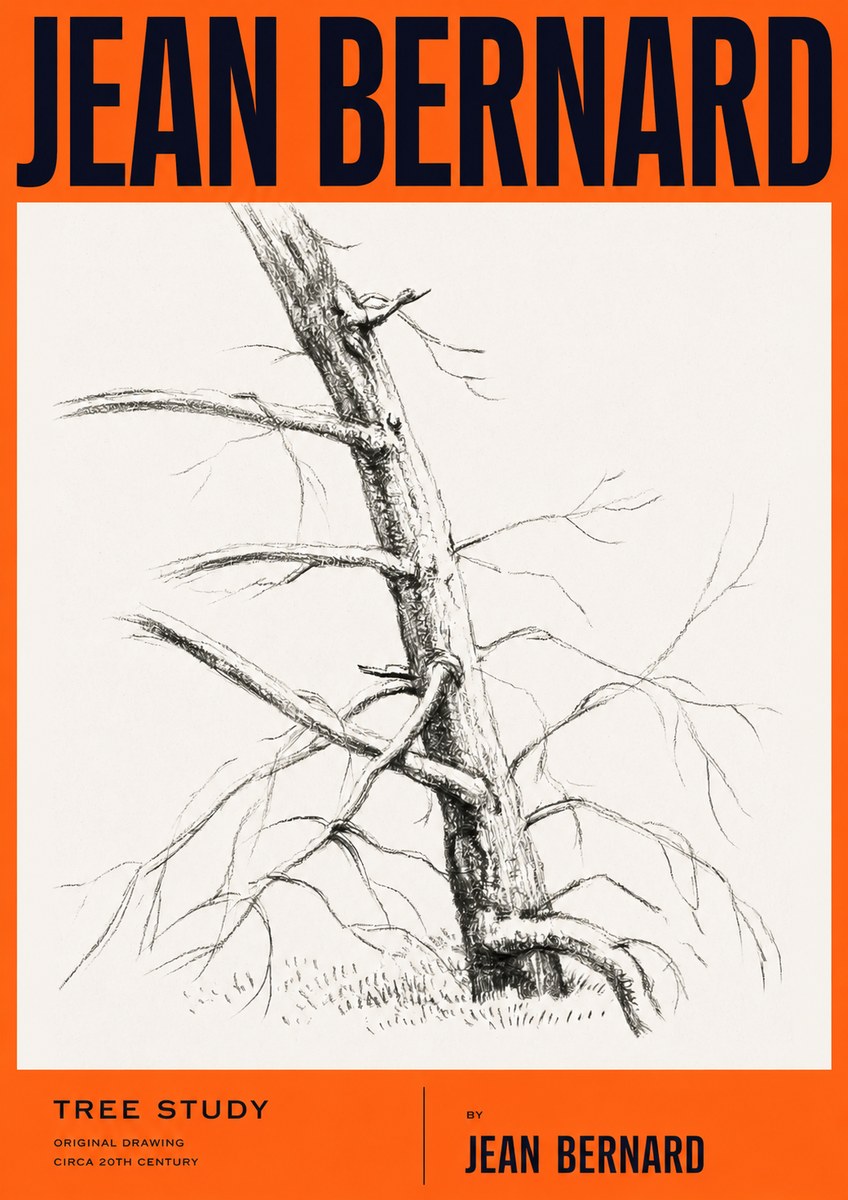 Jean Bernard Tree Study No2 - Affiche