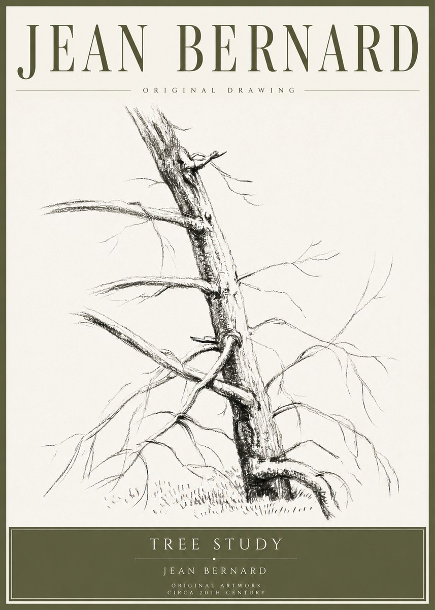 Jean Bernard Tree Study No4 - Affiche