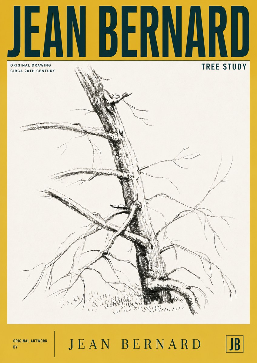Jean Bernard Tree Study No5 - Affiche
