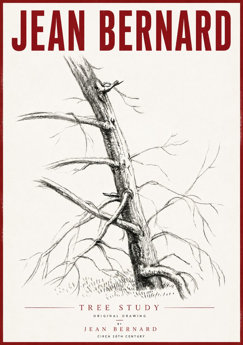 Jean Bernard Tree Study No6 - Affiche