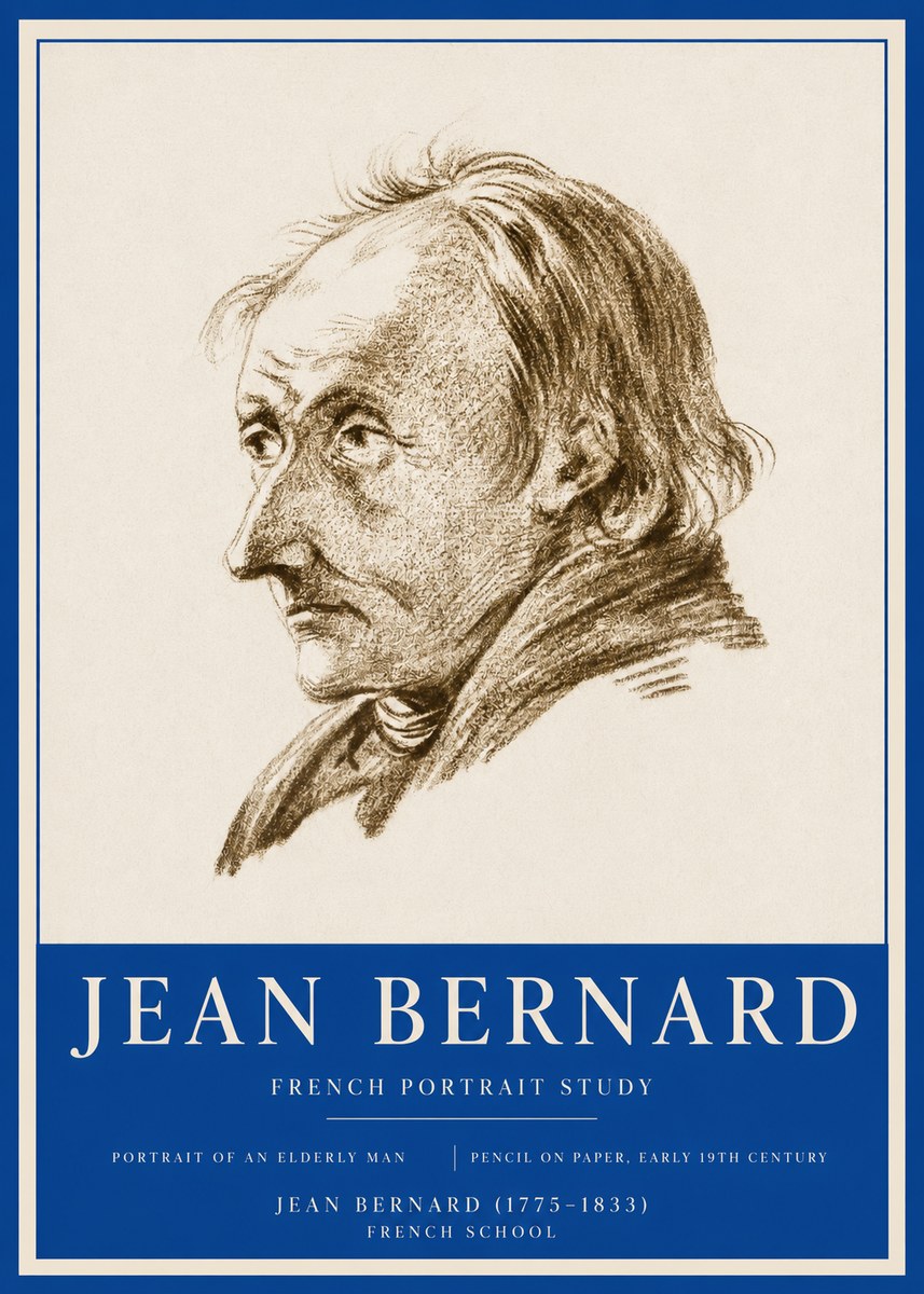 Jean Bernard Portrait of an Elderly Man No2 - Affiche