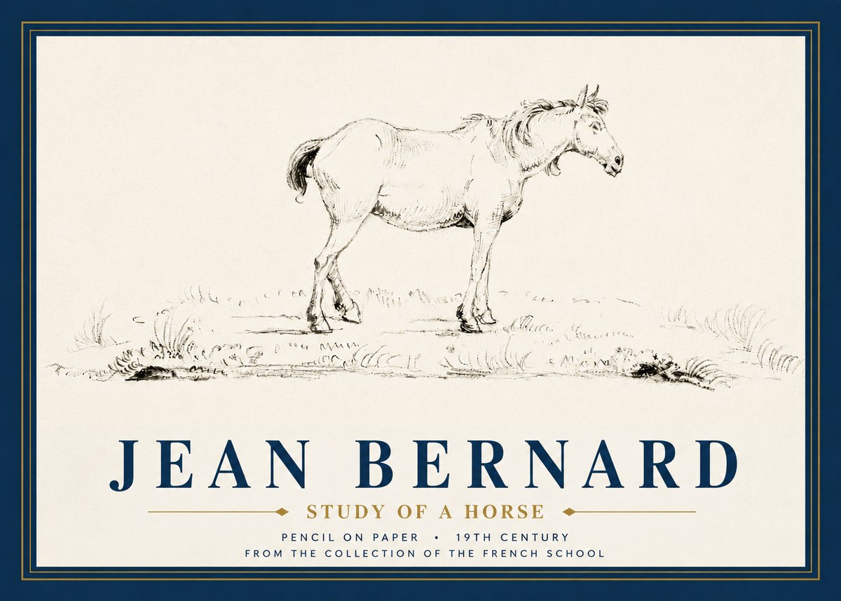 Jean Bernard Study of a Horse IV No4 - Affiche