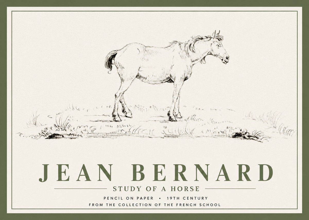 Jean Bernard Study of a Horse IV No5 - Affiche