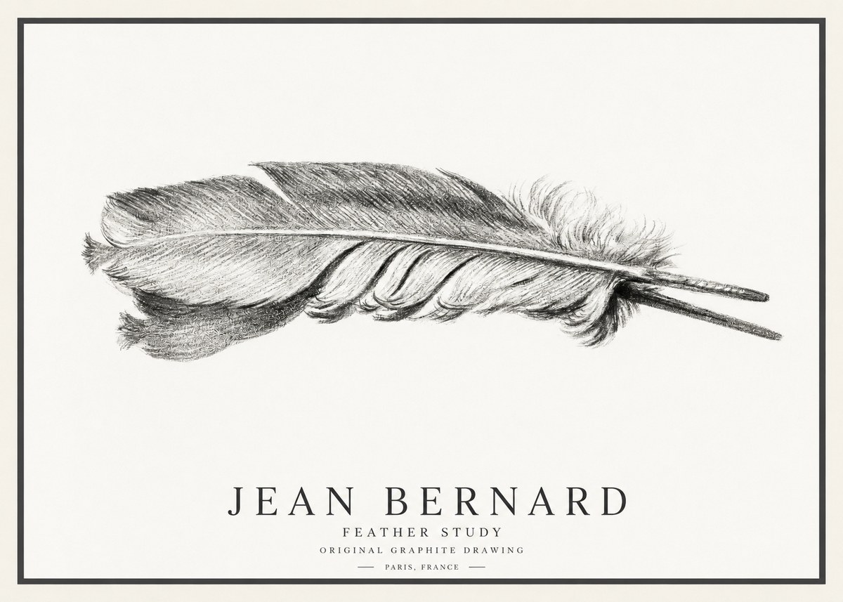Jean Bernard Feather No4 - Affiche