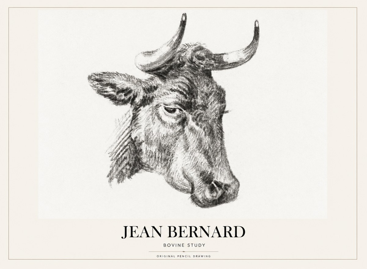 Jean Bernard Bovine Study I No1 - Affiche