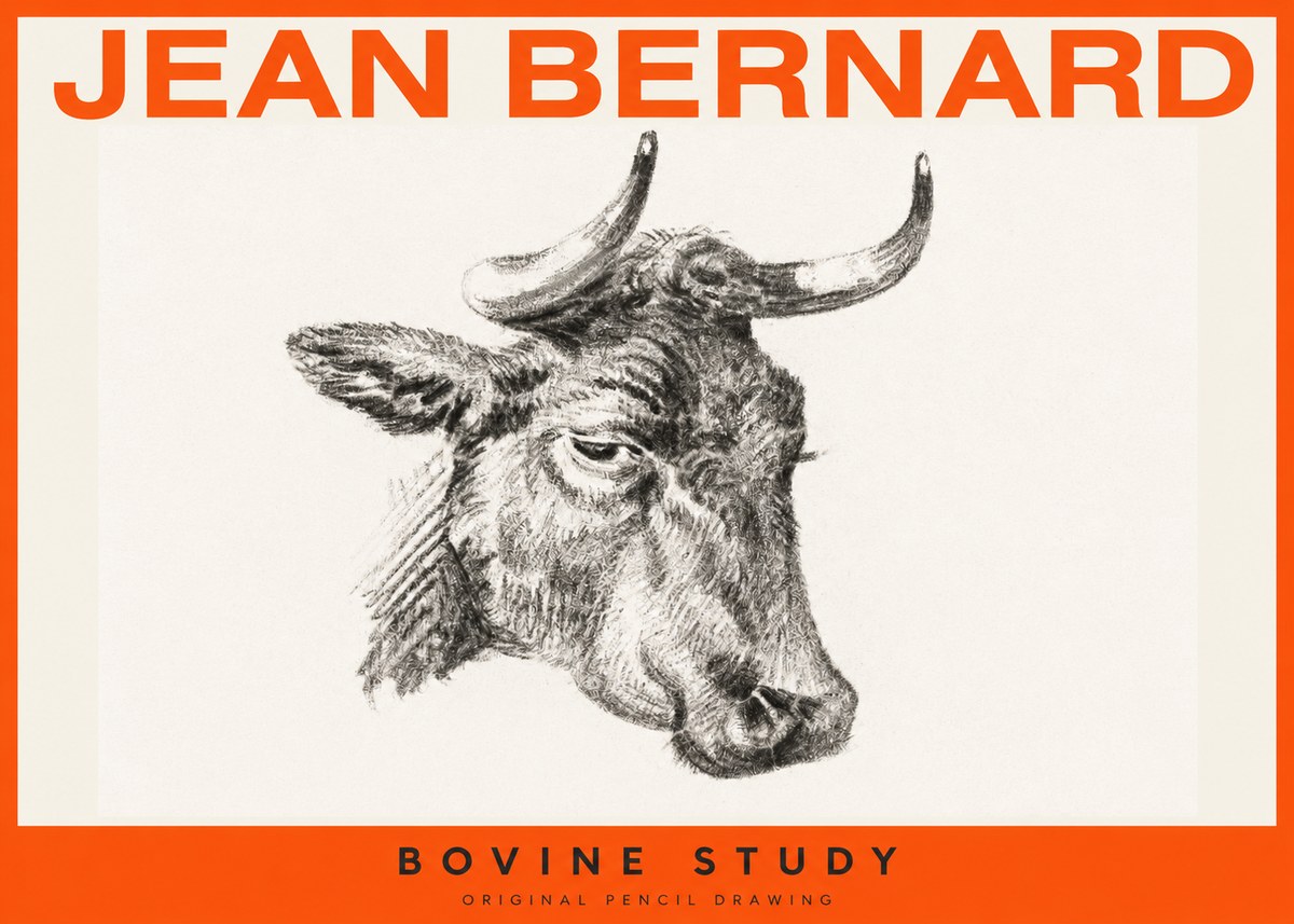 Jean Bernard Bovine Study I No2 - Affiche