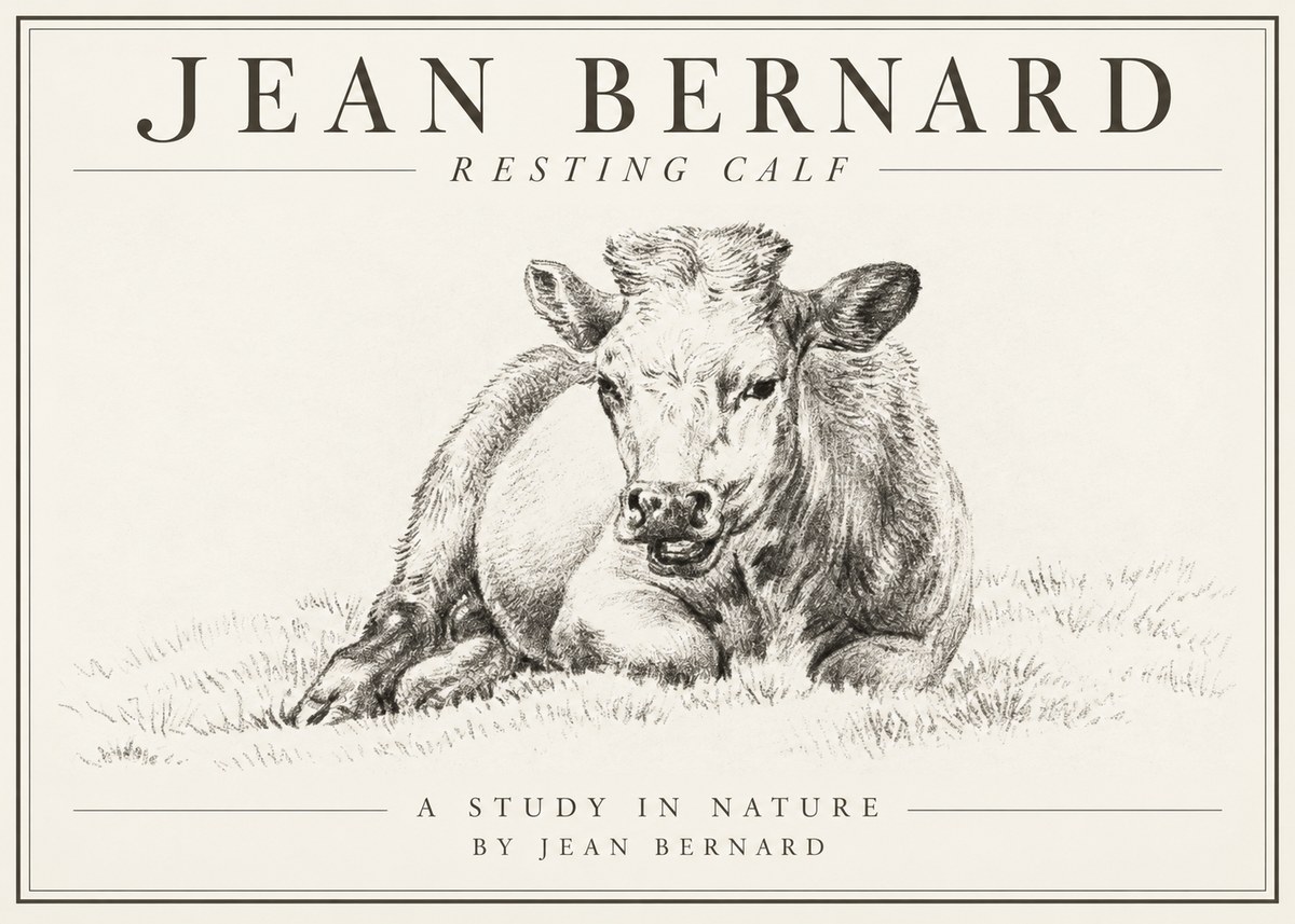 Jean Bernard Resting Calf I No1 - Affiche