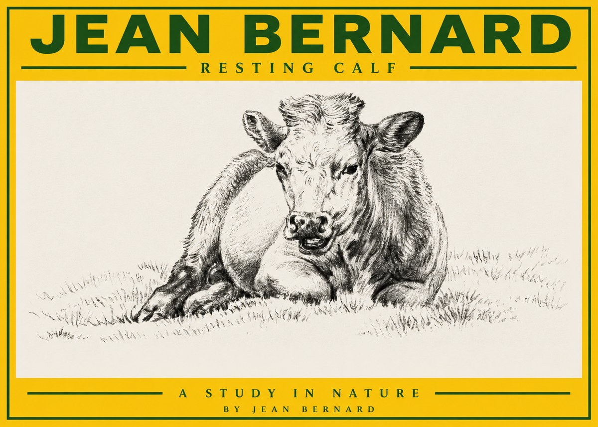 Jean Bernard Resting Calf I No3 - Affiche
