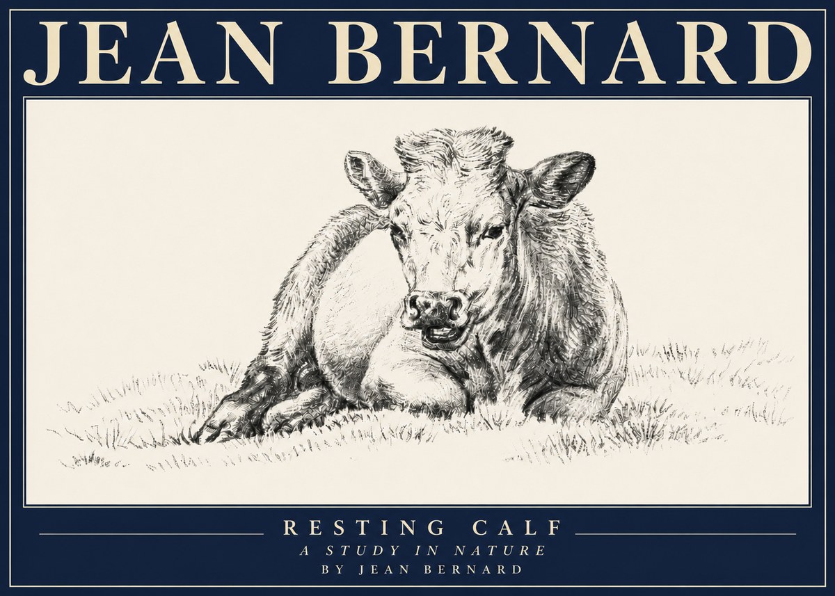 Jean Bernard Resting Calf I No4 - Affiche