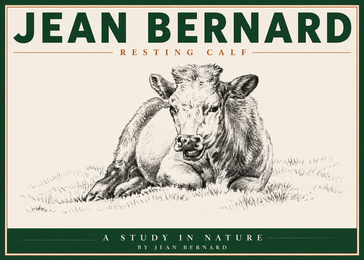 Jean Bernard Resting Calf I No5 - Affiche