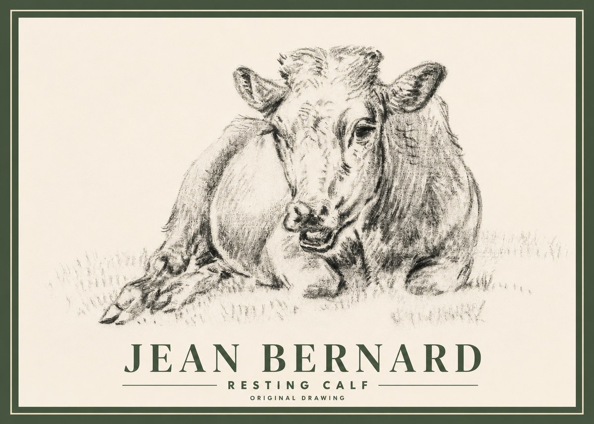 Jean Bernard Resting Calf II No3 - Affiche