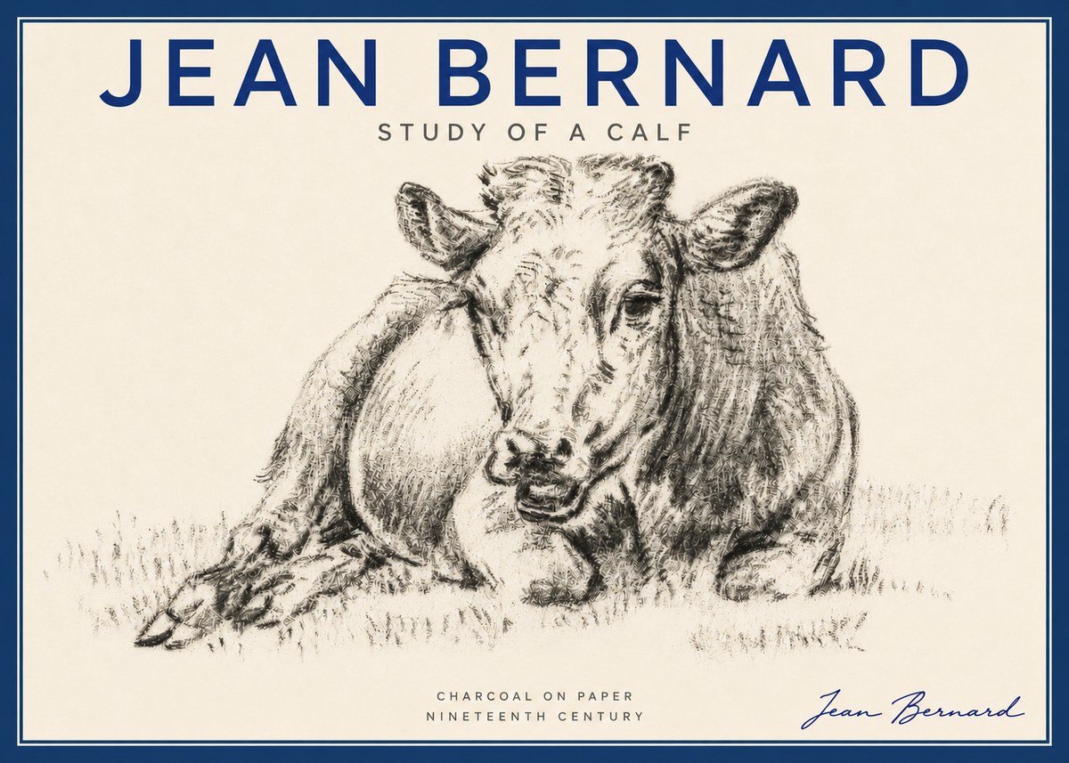 Jean Bernard Resting Calf II No6 - Affiche