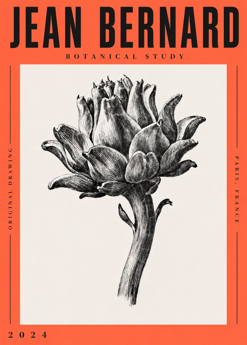 Jean Bernard Botanical Study No4 - Affiche