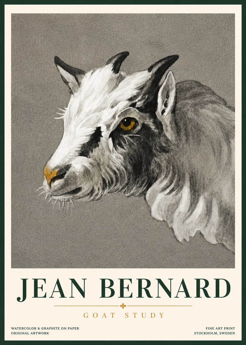 Jean Bernard Goat Study No3 - Affiche