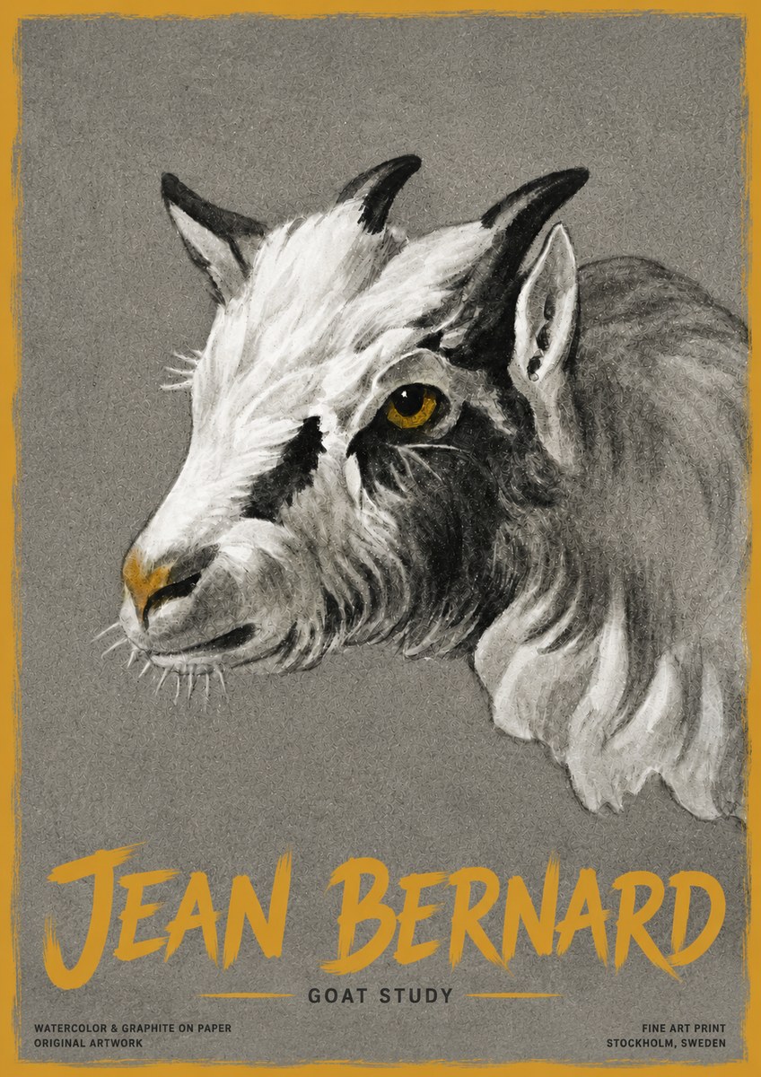 Jean Bernard Goat Study No4 - Affiche
