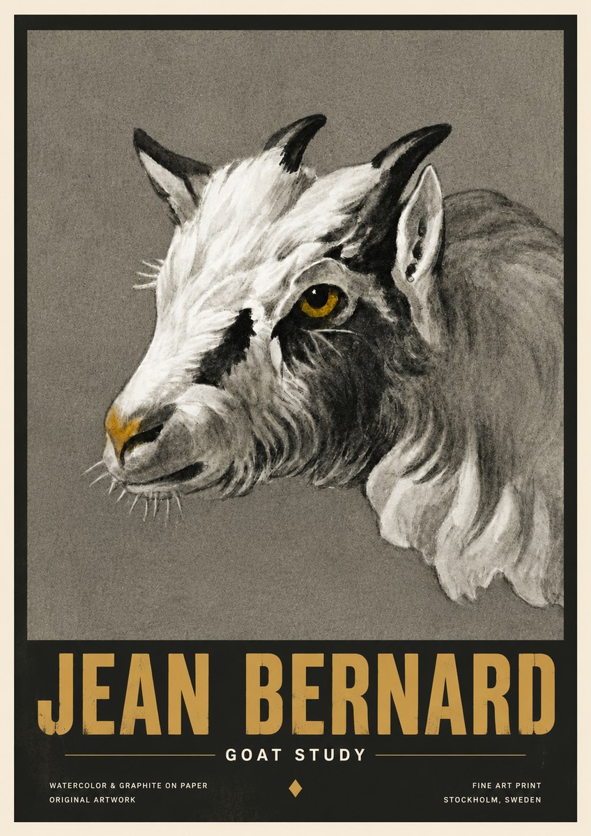 Jean Bernard Goat Study No5 - Affiche
