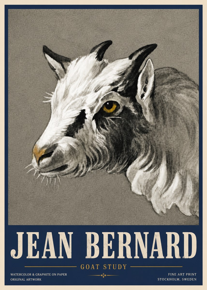 Jean Bernard Goat Study No6 - Affiche