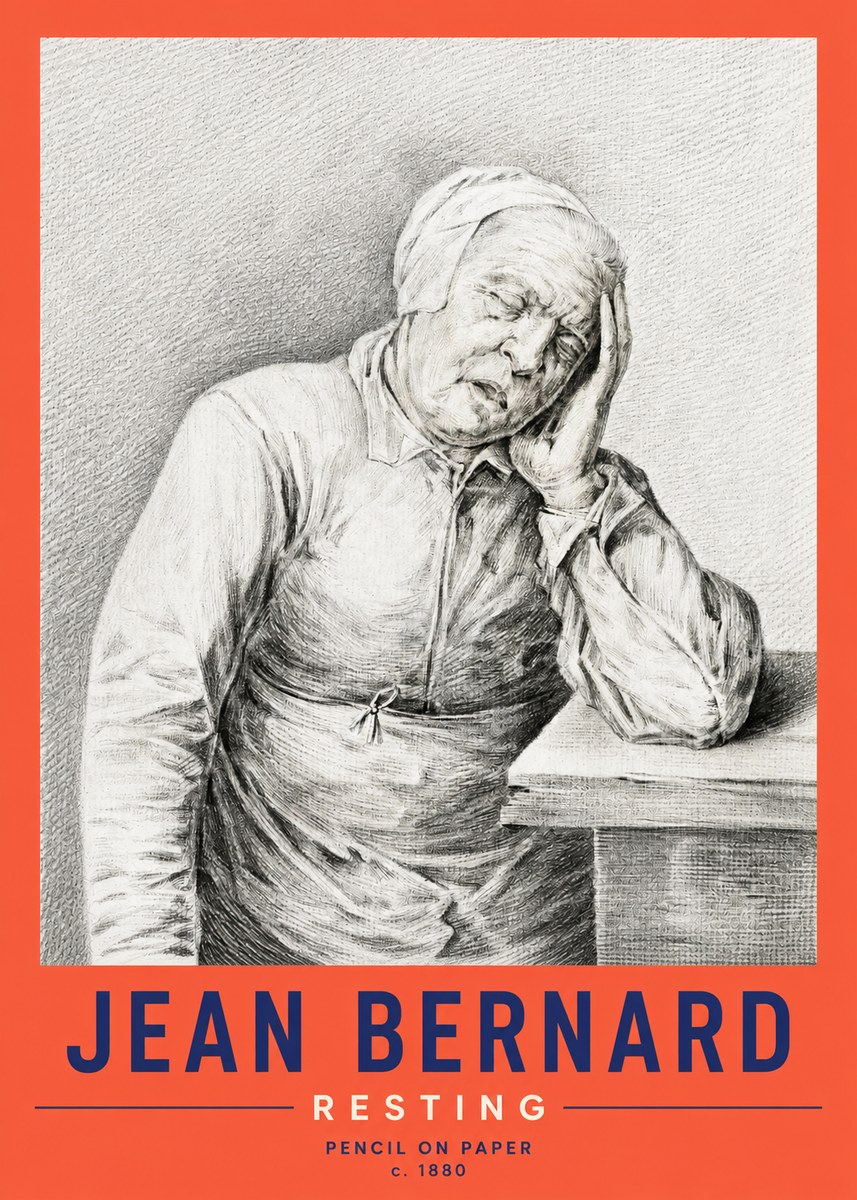 Jean Bernard Resting No2 - Affiche