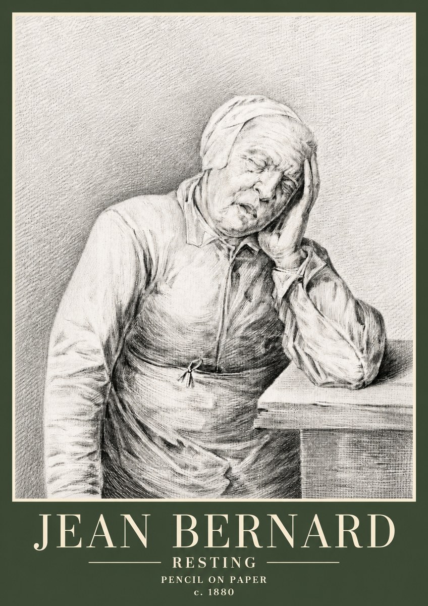 Jean Bernard Resting No3 - Affiche