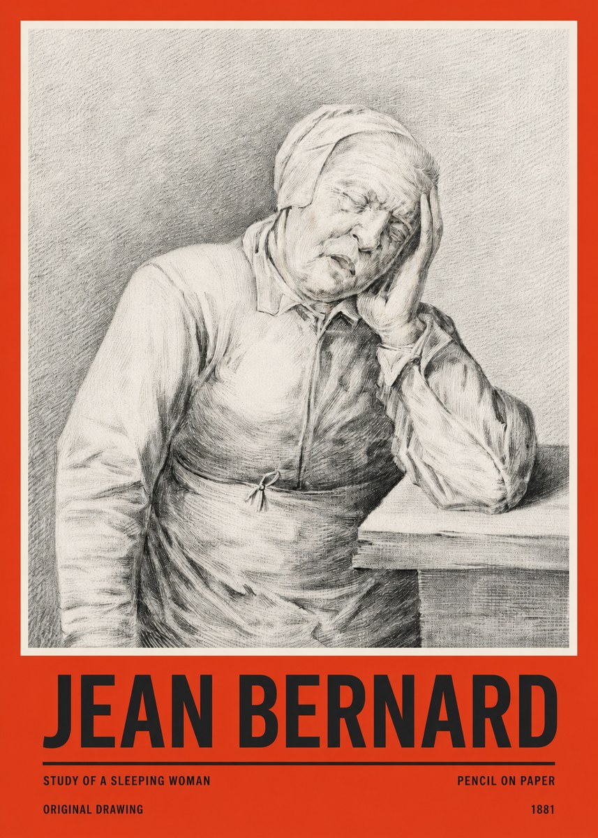 Jean Bernard Resting No5 - Affiche