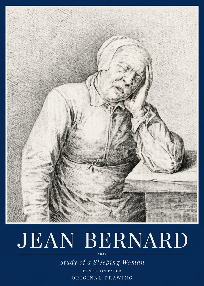 Jean Bernard Resting No6 - Affiche