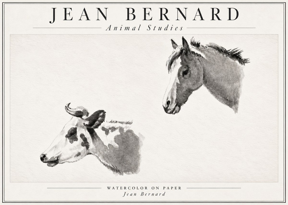 Jean Bernard Animal Studies No4 - Affiche